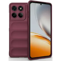 Coque arrière en silicone Phonesta GripShell pour Motorola Edge 60 Pro - Bordeaux