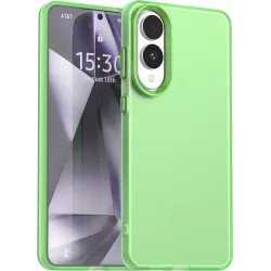 Coque arrière Phonesta HardFrost pour Samsung Galaxy S25 Edge - Vert mat