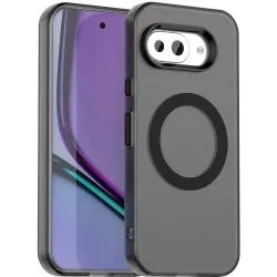 Coque arrière Phonesta HardFrost avec MagSafe pour Google Pixel 9a - Noir mat