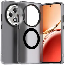 Coque arrière Phonesta HardFrost avec MagSafe pour Oppo Reno12 F/Reno12 FS - Noir mat