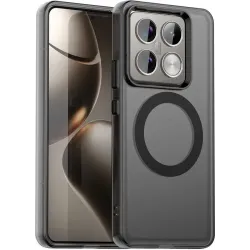 Coque arrière Phonesta HardFrost avec MagSafe pour Xiaomi 14T Pro - Noir mat