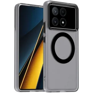 Coque arrière Phonesta HardFrost avec MagSafe pour Xiaomi Poco X6 Pro - Noir mat