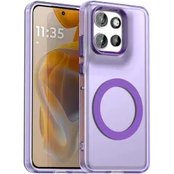 Coque arrière Phonesta HardFrost avec MagSafe pour Motorola Edge 60 Neo/Edge 50 Neo / ThinkPhone 25 - Violet mat