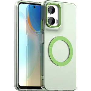Coque arrière Phonesta HardFrost avec MagSafe pour Motorola Moto G35 - Vert mat