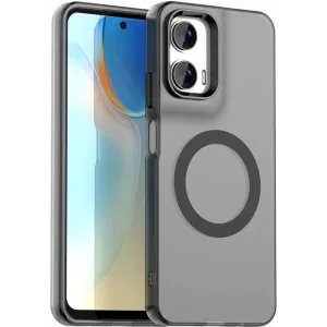 Coque arrière Phonesta HardFrost avec MagSafe pour Motorola Moto G35 - Noir mat