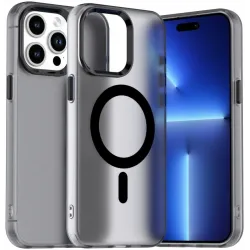 Coque arrière Phonesta HardFrost avec MagSafe pour Apple iPhone 14 Pro Max - Noir mat