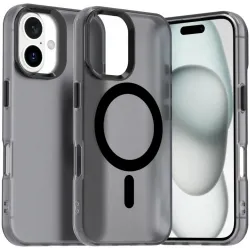 Coque arrière Phonesta HardFrost avec MagSafe pour Apple iPhone 16 Plus - Noir mat