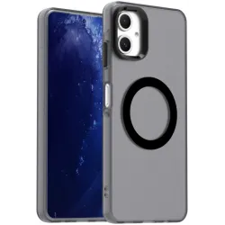 Coque arrière Phonesta HardFrost avec MagSafe pour Samsung Galaxy A06 - Noir mat