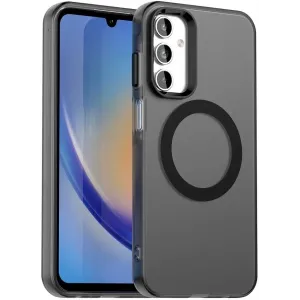 Coque arrière Phonesta HardFrost avec MagSafe pour Samsung Galaxy A15 4G/5G - Noir mat