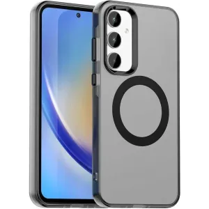 Coque arrière Phonesta HardFrost avec MagSafe pour Samsung Galaxy A55 - Noir mat