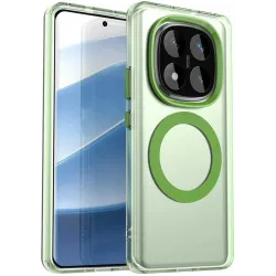 Coque arrière Phonesta HardFrost avec MagSafe pour Xiaomi Redmi Note 14 Pro 5G / Xiaomi Poco X7 - Vert mat