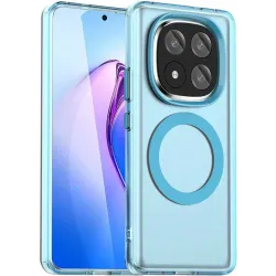 Coque arrière Phonesta HardFrost avec MagSafe pour Xiaomi Redmi Note 14 Pro Plus - Bleu mat