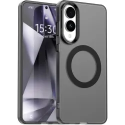 Coque arrière Phonesta HardFrost avec MagSafe pour Samsung Galaxy S25 Edge - Noir mat