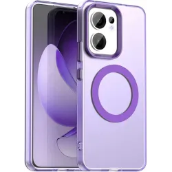 Coque arrière Phonesta HardFrost avec MagSafe pour Oppo Reno13 F 4G/5G / Reno13 FS 5G - Violet mat