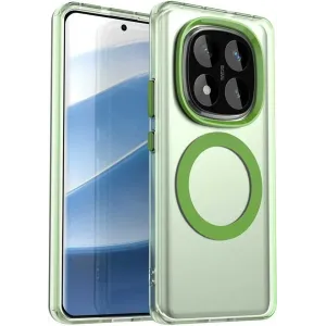 Coque arrière Phonesta HardFrost avec MagSafe pour Xiaomi Redmi Note 14 Pro 4G - Vert mat