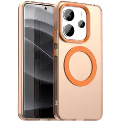 Coque arrière Phonesta HardFrost avec MagSafe pour Xiaomi Redmi Note 14 4G - Orange mat