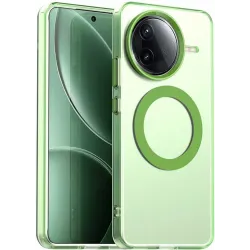 Coque arrière Phonesta HardFrost avec MagSafe pour Xiaomi Poco F7 Pro - Vert mat