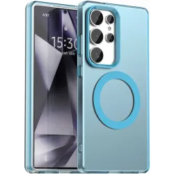 Coque arrière Phonesta HardFrost avec MagSafe pour Samsung Galaxy S25 Ultra - Bleu mat