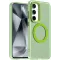 Coque arrière Phonesta HardFrost avec MagSafe pour Samsung Galaxy S25/S24 - Vert mat