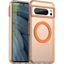 Coque arrière Phonesta HardFrost avec MagSafe pour Google Pixel 8 Pro - Orange mat