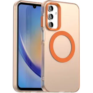 Coque arrière Phonesta HardFrost avec MagSafe pour Samsung Galaxy A35 - Orange mat