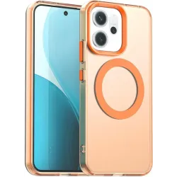 Coque arrière Phonesta HardFrost avec MagSafe pour Oppo Reno14 F/FS - Orange mat