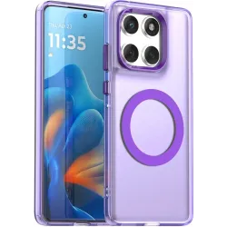 Coque arrière Phonesta HardFrost avec MagSafe pour Motorola Edge 60 / Edge 60 Fusion - Violet mat