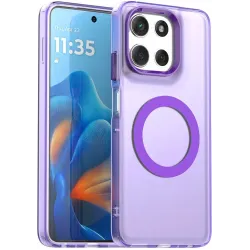 Coque arrière Phonesta HardFrost avec MagSafe pour Motorola Moto G56 - Violet mat