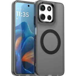 Coque arrière Phonesta HardFrost avec MagSafe pour Motorola Moto G56 - Noir mat