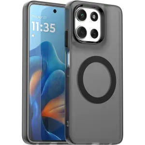 Coque arrière Phonesta HardFrost avec MagSafe pour Motorola Moto G56 - Noir mat