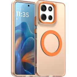 Coque arrière Phonesta HardFrost avec MagSafe pour Motorola Moto G86 - Orange mat