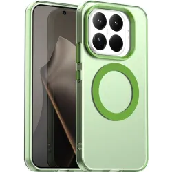 Coque arrière Phonesta HardFrost avec MagSafe pour Xiaomi 15T Pro - Vert mat