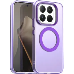 Coque arrière Phonesta HardFrost avec MagSafe pour Xiaomi 15T Pro - Violet mat