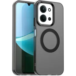 Coque arrière Phonesta HardFrost avec MagSafe pour Xiaomi Redmi 15C / Xiaomi Poco C85 - Noir mat