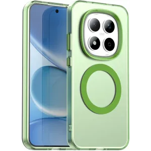 Coque arrière Phonesta HardFrost avec MagSafe pour Xiaomi Redmi Note 15 Pro 5G - Vert mat
