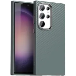 Coque arrière Phonesta IMD Carbon Fiber pour Samsung Galaxy S24 Ultra - Gris