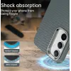 Coque arrière Phonesta IMD Carbon Fiber pour Samsung Galaxy S25 Plus/S24 Plus - Gris 3