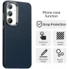 Coque arrière Phonesta IMD Carbon Fiber pour Samsung Galaxy S25/S24 - Bleu foncé 1