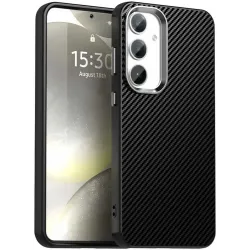 Coque arrière Phonesta IMD Carbon Fiber pour Samsung Galaxy S25/S24 - Noir