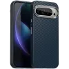 Coque arrière Phonesta IMD Carbon Fiber pour Google Pixel 9 / 9 Pro - Bleu foncé