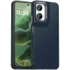 Coque arrière Phonesta IMD Carbon Fiber pour Motorola Moto G35 - Bleu foncé