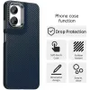 Coque arrière Phonesta IMD Carbon Fiber pour Motorola Moto G35 - Bleu foncé 2
