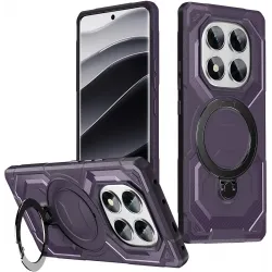 Coque arrière Phonesta IronLock anneau et MagSafe pour Xiaomi Redmi Note 14 Pro 4G/5G/14 Pro Plus / Xiaomi Poco X7 - Violet