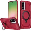 Coque arrière Phonesta IronLock anneau et MagSafe pour Samsung Galaxy A36/A56 - Rouge