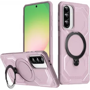 Coque arrière Phonesta IronLock anneau et MagSafe pour Samsung Galaxy A36/A56 - Rose