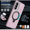 Coque arrière Phonesta IronLock anneau et MagSafe pour Samsung Galaxy A36/A56 - Rose 2