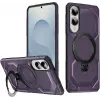 Coque arrière Phonesta IronLock anneau et MagSafe pour Samsung Galaxy S25 Edge - Violet