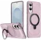 Coque arrière Phonesta IronLock anneau et MagSafe pour Samsung Galaxy S25 Edge - Rose
