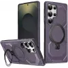 Coque arrière Phonesta IronLock anneau et MagSafe pour Samsung Galaxy S25 Ultra - Violet
