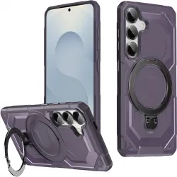 Coque arrière Phonesta IronLock anneau et MagSafe pour Samsung Galaxy S25/S24 - Violet